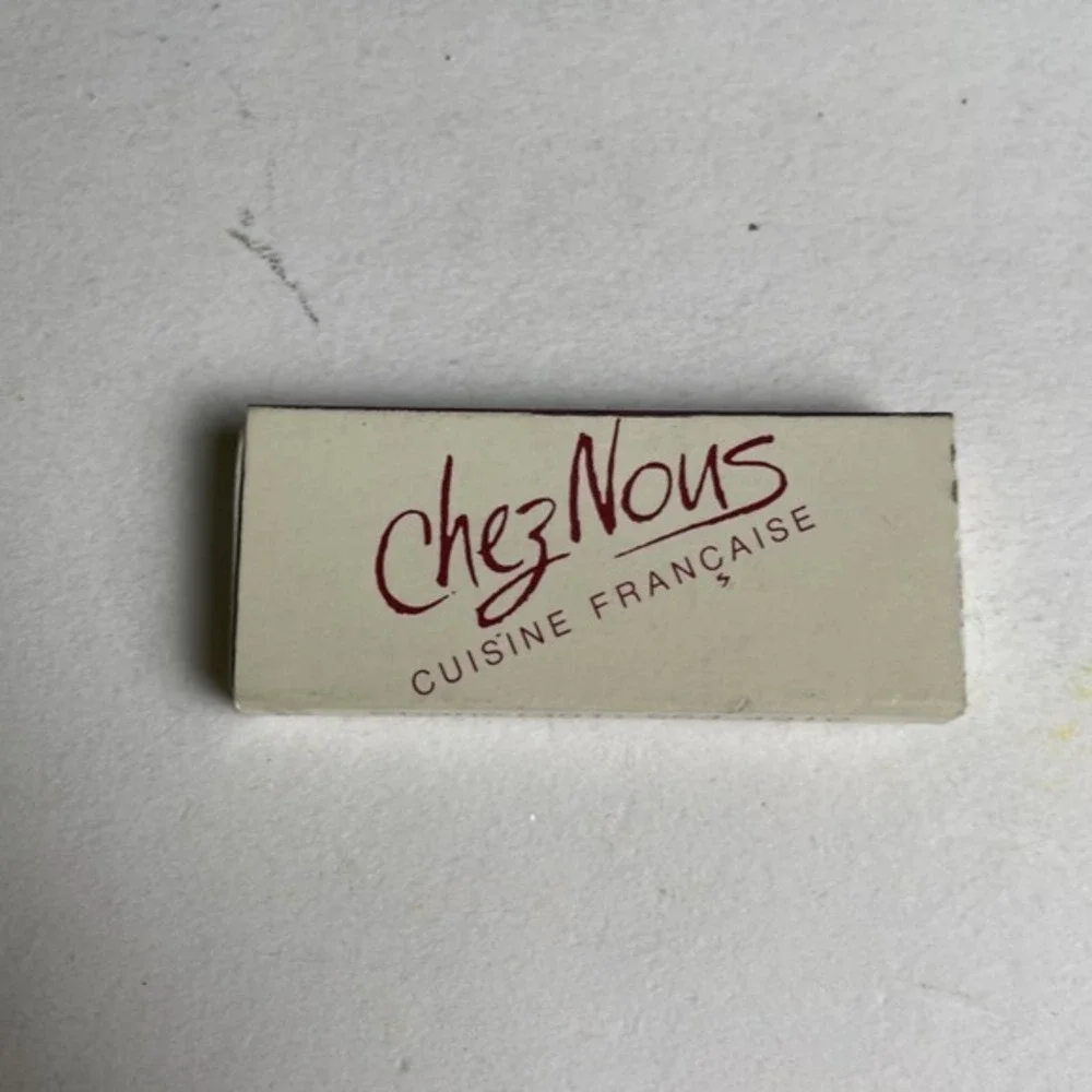 Vintage Chez‎ Nous Cuisine Française Matchbook - Collectible Restaurant